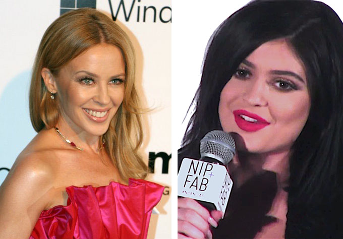 Kylie Minogue and Kylie Jenner
